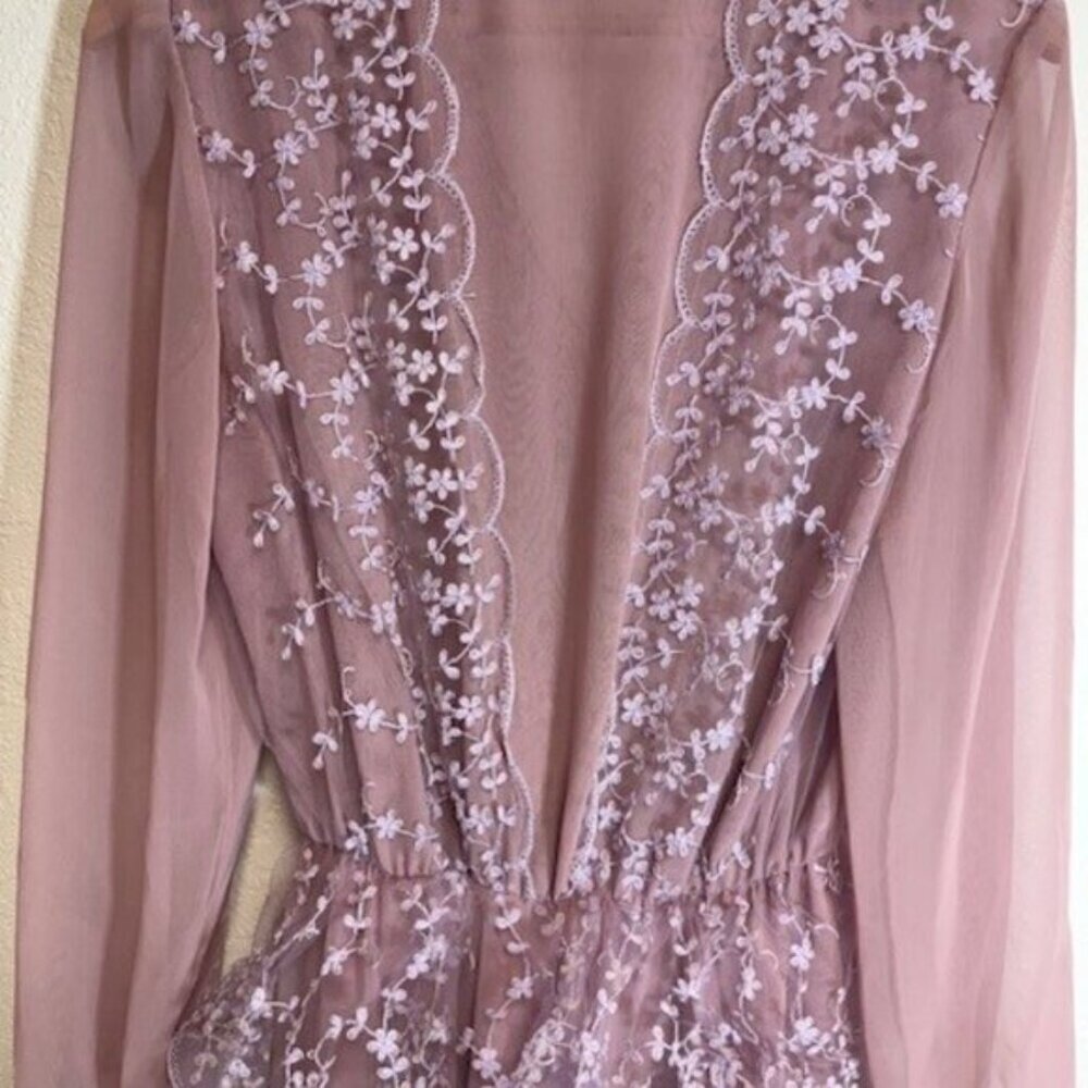 Veiled New York Modest Fashion Long Sleeve Maxi Dress NWT Size 14 Dusty Rose - Picture 6 of 11